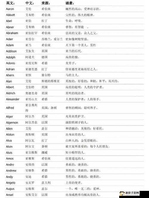《以闪亮之名好听英文名分享》了解下